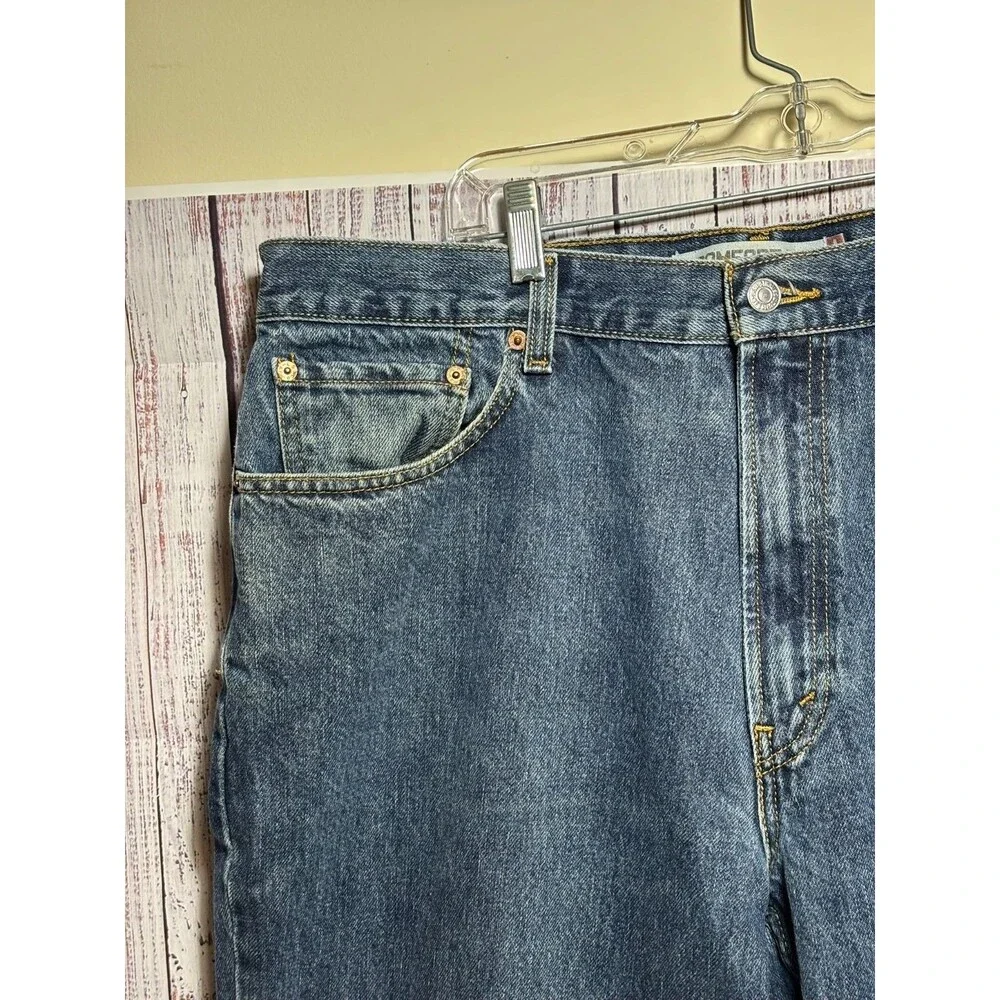 Levi's 560 Comfort Fit Jeans Mens 38x30 Loose Tapered Baggy Blue Denim Red Tab